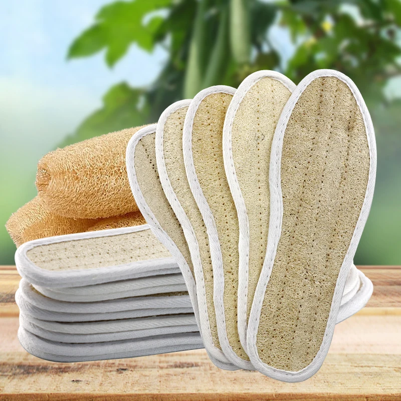 Eco-friendly natural breathable loofah insole shoe pad sweat-absorbent loofah shoe pad Deodorized insoles