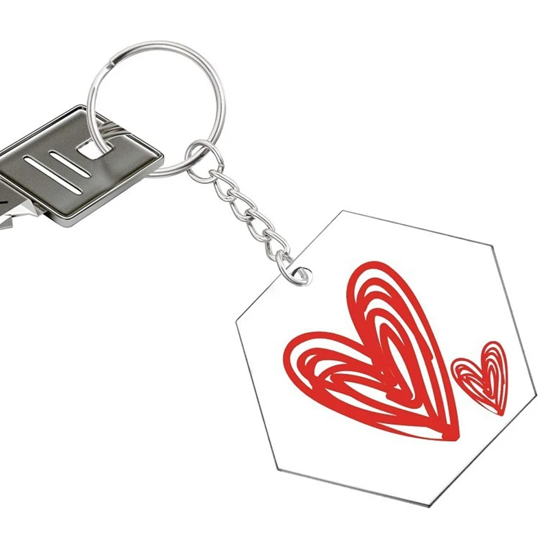 
SHTONE Customized Keyring Metal Key Chains in Bulk Blank Plastic Square Clear Acrylic Keychain for Promotional Gifts 