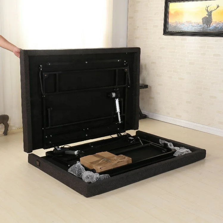 Tanhill Smart Adjustable Electric Massage Bed Base Foldable Up-Holstered Design