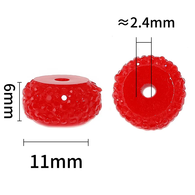 Acrylic Jelly beads 10mm gasket beaded pen accessories