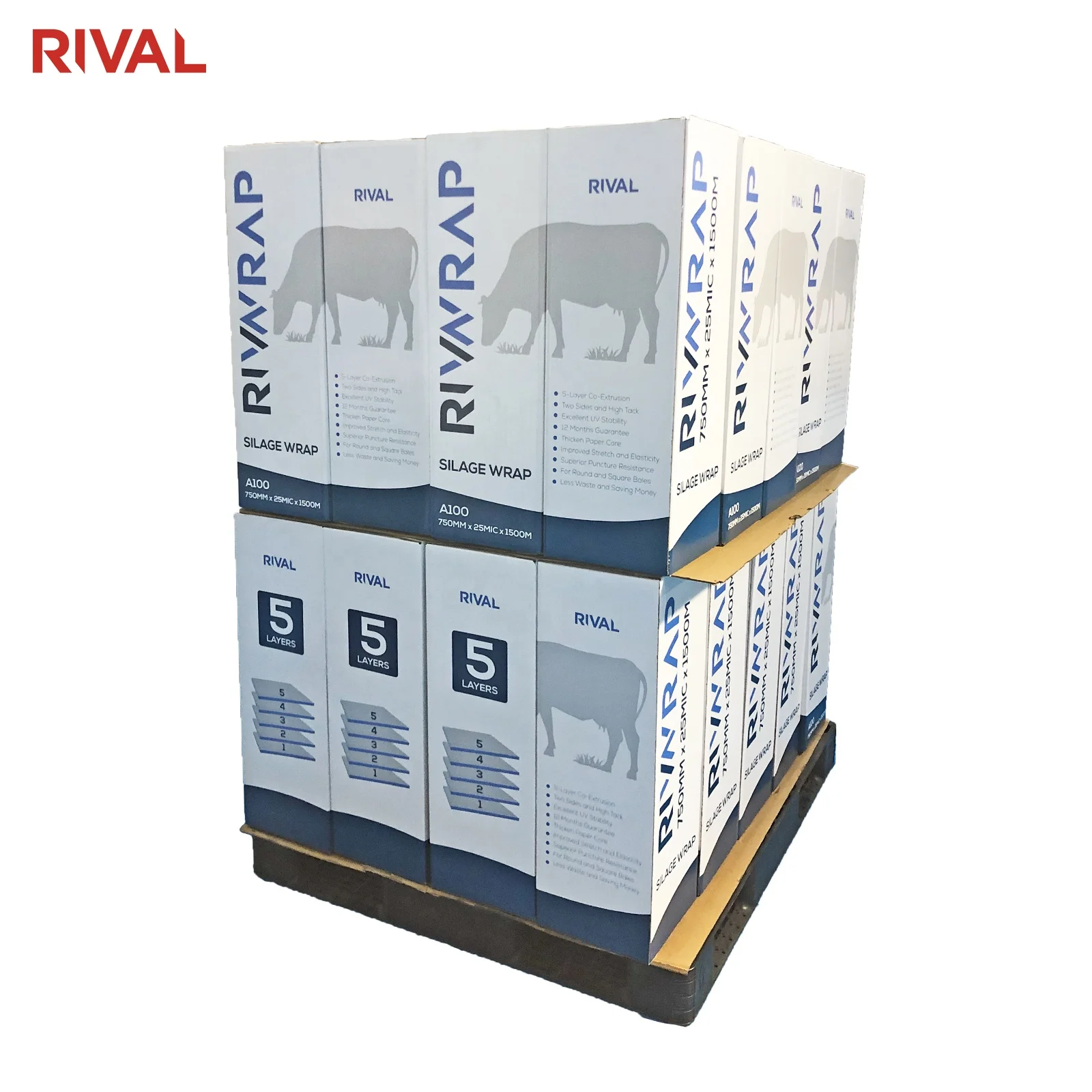 Farm Grass Bale Silage Film Wrapping 750 mm Green Baler Wrap for Sale