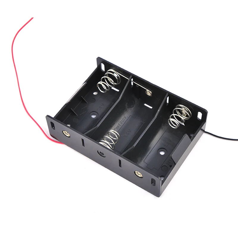 High Quality 3*D Abs Eo-Friendly Material 4.5V Um1*3 Battery Cell Holder Box Storage Bracket With Wire Leads