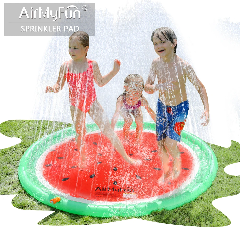 Big Watermelon Sprinkler Pool Non-Slip Splash Pad Inflatable Wading Pool Summer Water Toy Play Mat