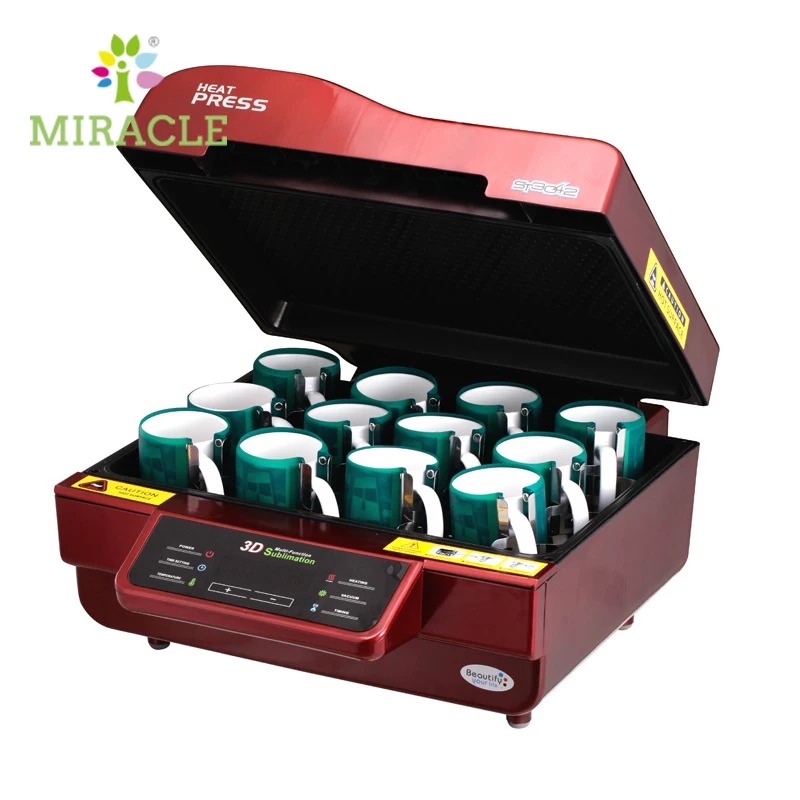 3D Sublimation Vacuum Heat Press Machine For Phone Case Mug Plate Glass Wood Rock Metal Photo Printing All In One Heat Transfer