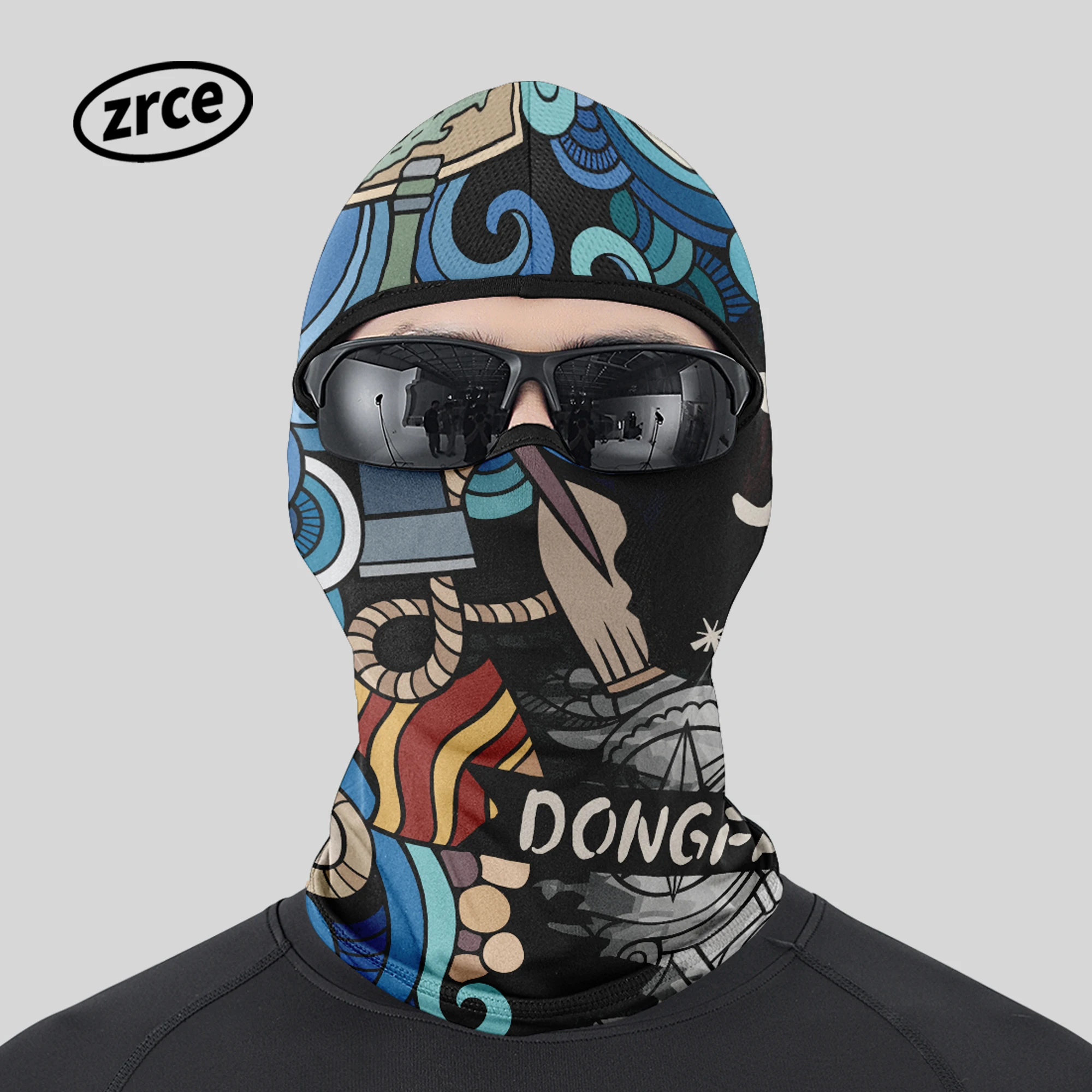 Factory Price 3D Animal Novelty Pattern Full Face Mask Neck Gaiter UV Protection Motorcycle Balaclava Mask