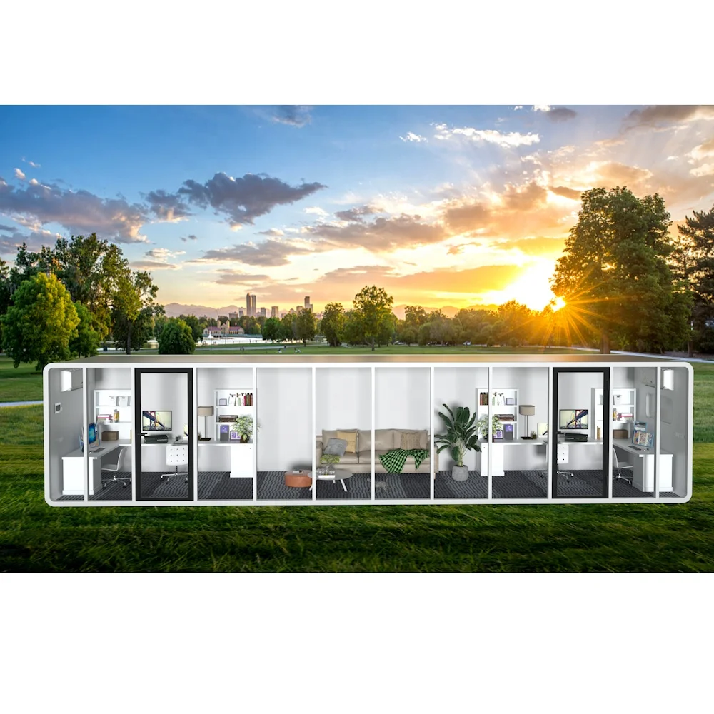 A Miniature Office pod in Backyard Garden pod Phone booth Customized Home Office Shed Kiosk telephone booth prefab house