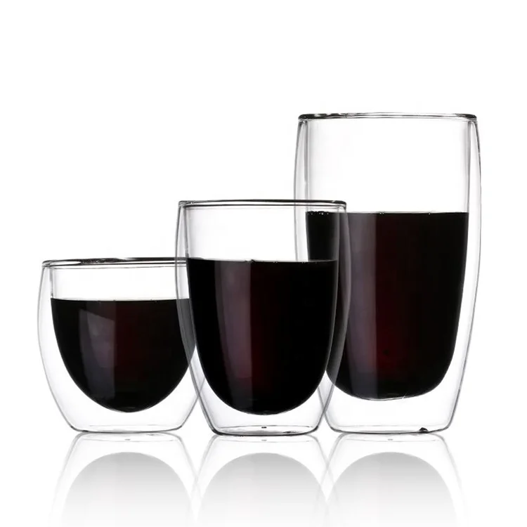 
double wall tea wine coffee glass mug coffee double wall glass cup 