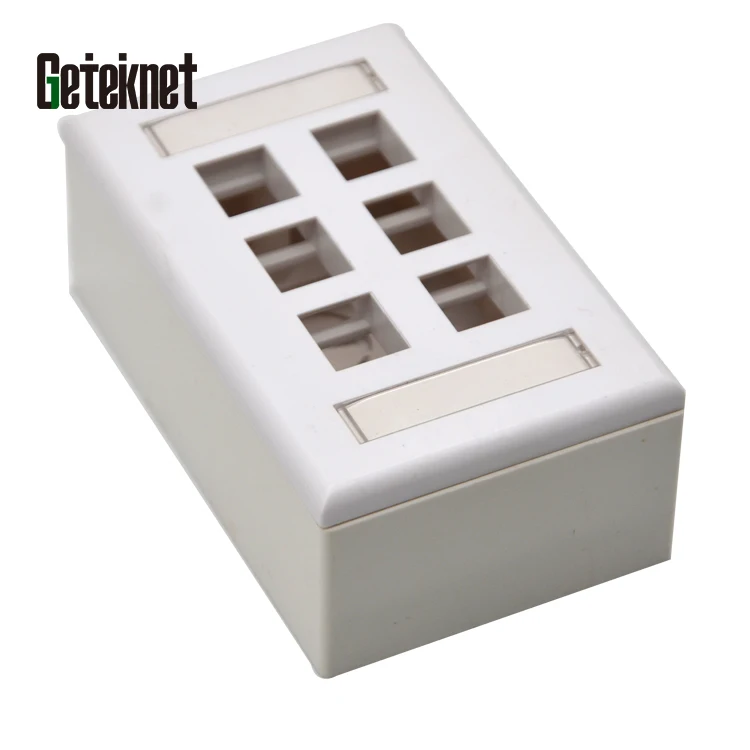 Gcabling Face plate USA type 6port RJ45 wall plate keystone universal faceplate