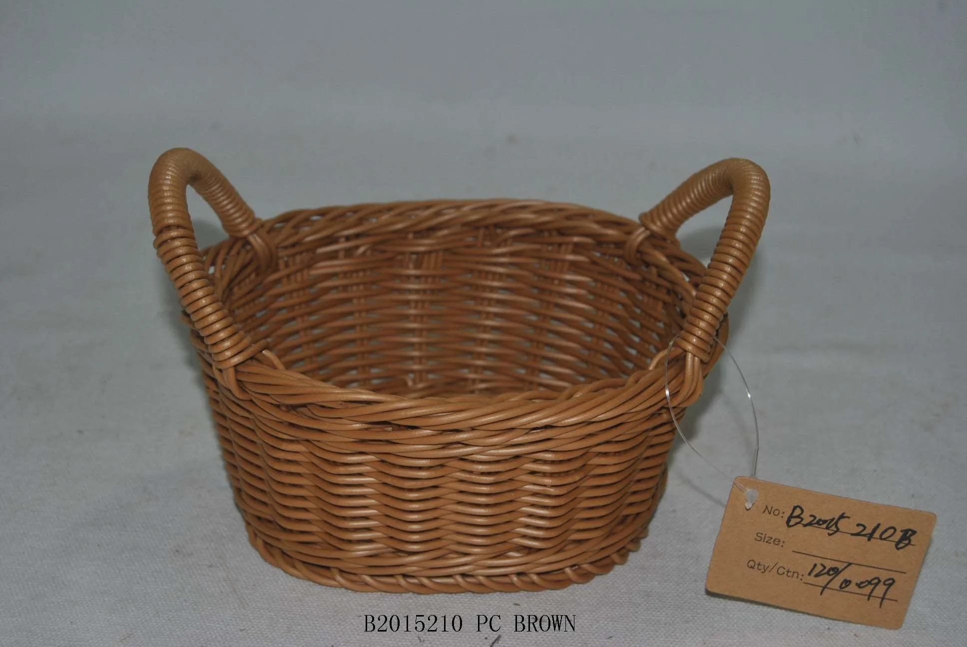 Plastic Rattan Easter Eggs Basket Candy Storage Basket Gift Basket with Handle from China