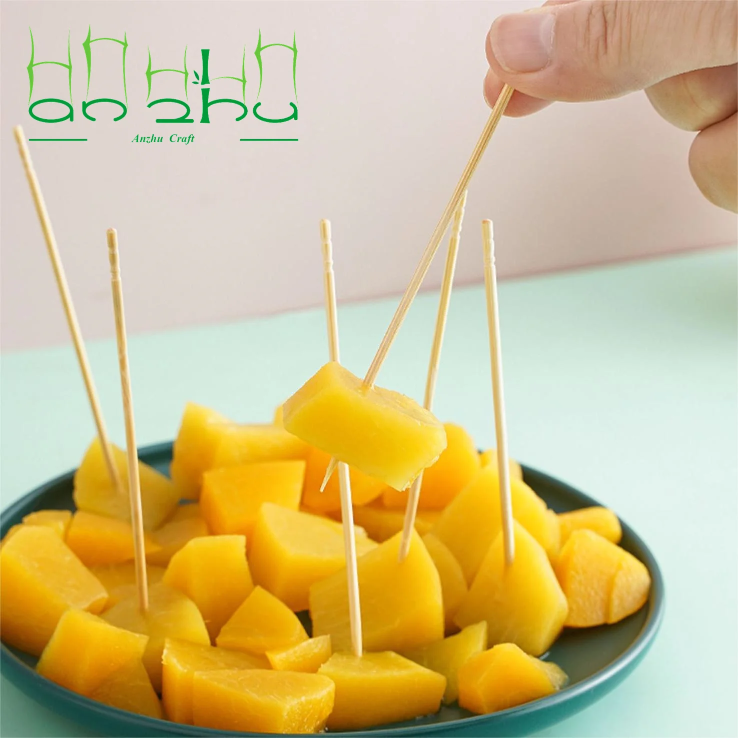 Bamboo Toothpicks Disposable Natural Fruit Double-Headed Tooth Stick Family Restaurant Nursing Tool Portable