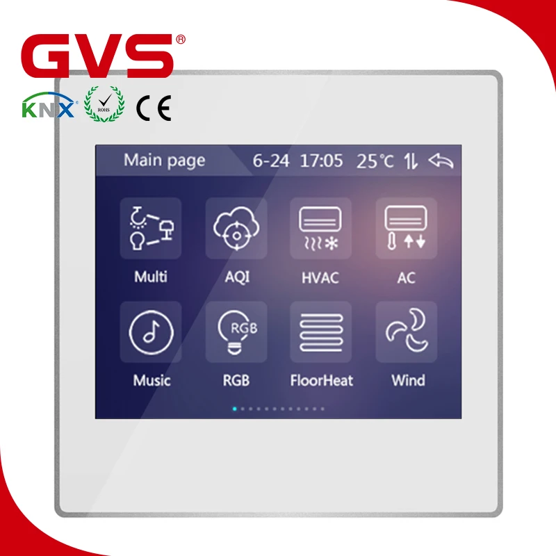 Профессиональный KNX производитель KNX/ЕB GVS K-bus сенсорная панель для домашней автоматизации зданий тонкий тип KNX сенсорный экран 3,5 '5' 10,1'