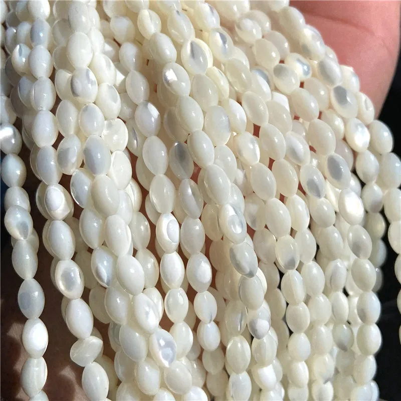 15 inch Natural White Freshwater Shell Beads Mother Pearl Spacer DIY Jewelry Making  Loose Bead Necklace Bracelet Coral Bone