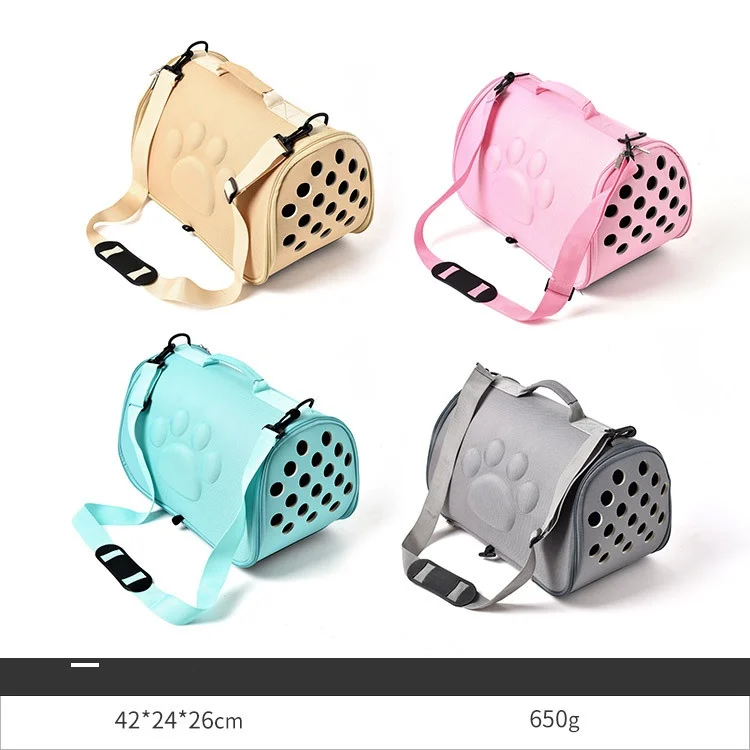 Wholesale pet space warehouse dog bag EVA pet out bag portable diagonal breathable airline approved bag