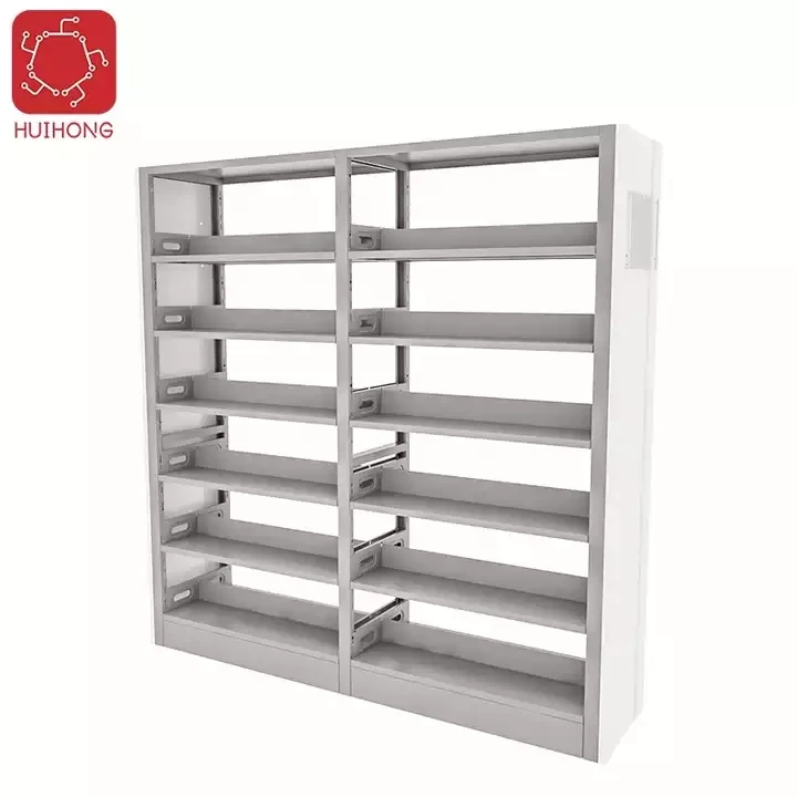 Modern Library Bookshelf Bookcases Heavy Duty Double Side Metal Environmental for School Library