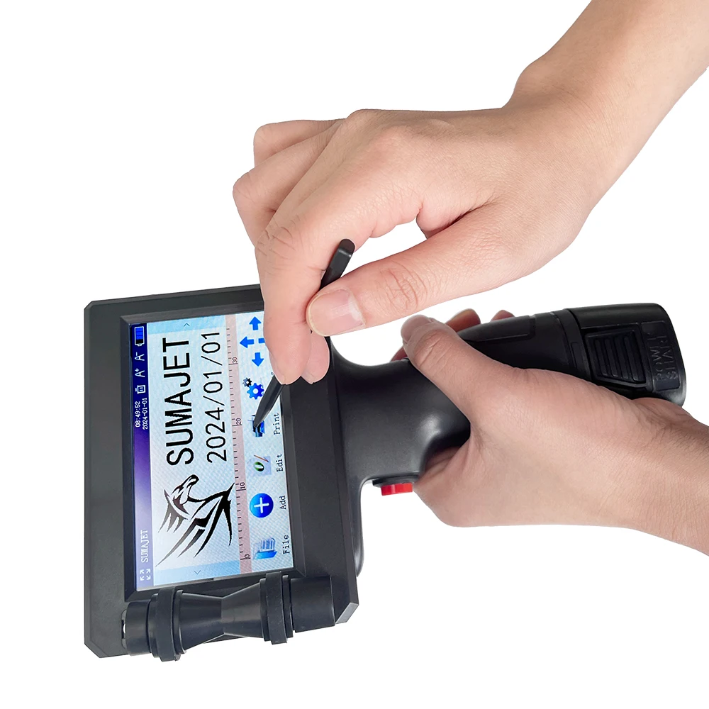 High speed Handheld gun inkjet printer portable Date Time Image Coding Printer automatic numbering machine