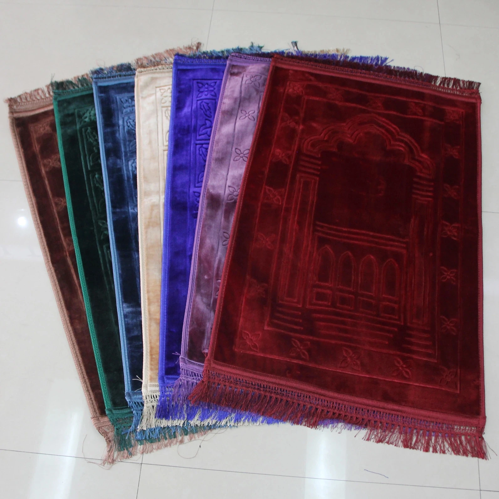 Противоскользящий хлопковый полиэфирный исламский молитвенный коврик janamaz, мусульманский молитвенный коврик, ковры