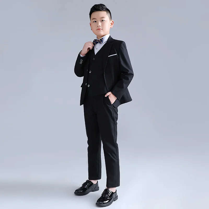 New high quality handsome overalls three-piece large size party suits for fat boys