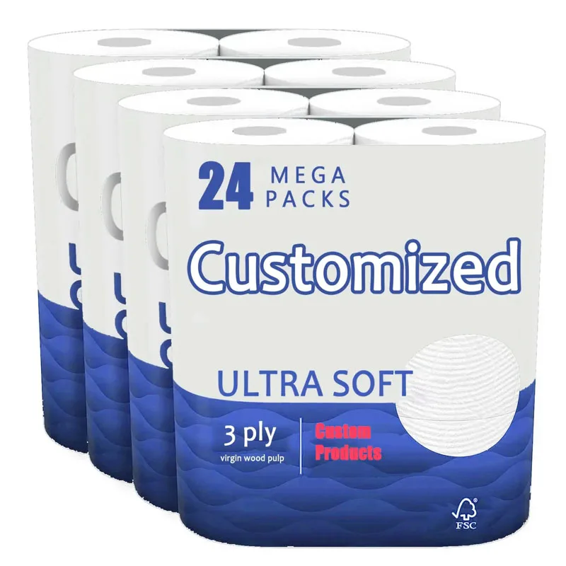 Eco-friendly cheap soft toliet paper 1/2/3/4ply papier toilette toilet tissue paper bulk toilet paper roll