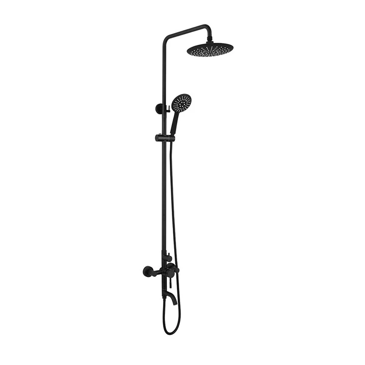 Cheap 304 stainless steel matte black single handle bathroom shower set