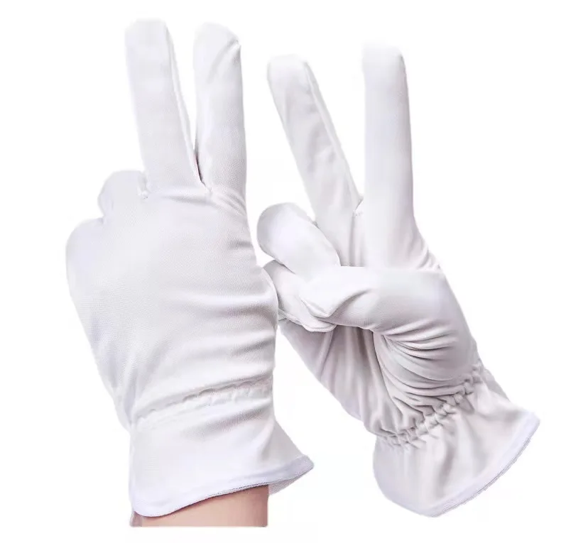 Microfiber clean cloth etiquette gloves Maid/driver/jewelry/wedding sweat-absorbing ceremony gloves