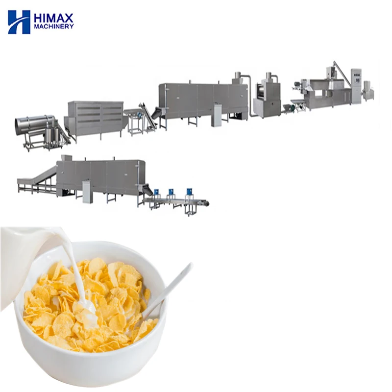 Bestseller durable corn maize flakes breakfast cereals machine breakfast cereal corn flakes production line manufacturers