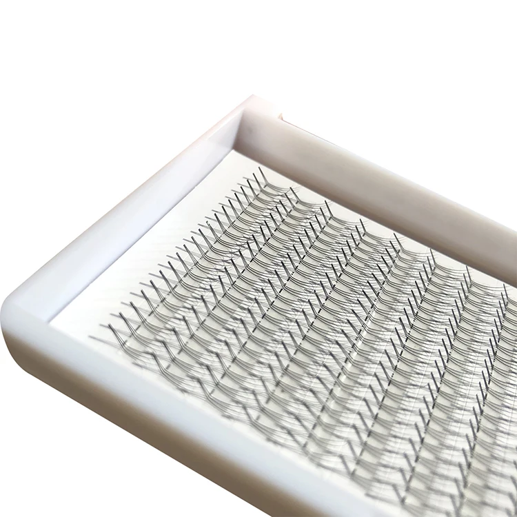 
High Quality Hot Seller 3D And 5D L Curl 0.03 And 0.05 Premade Fan Eyelashes Customized Trays Cards Accept Individual Lashes 