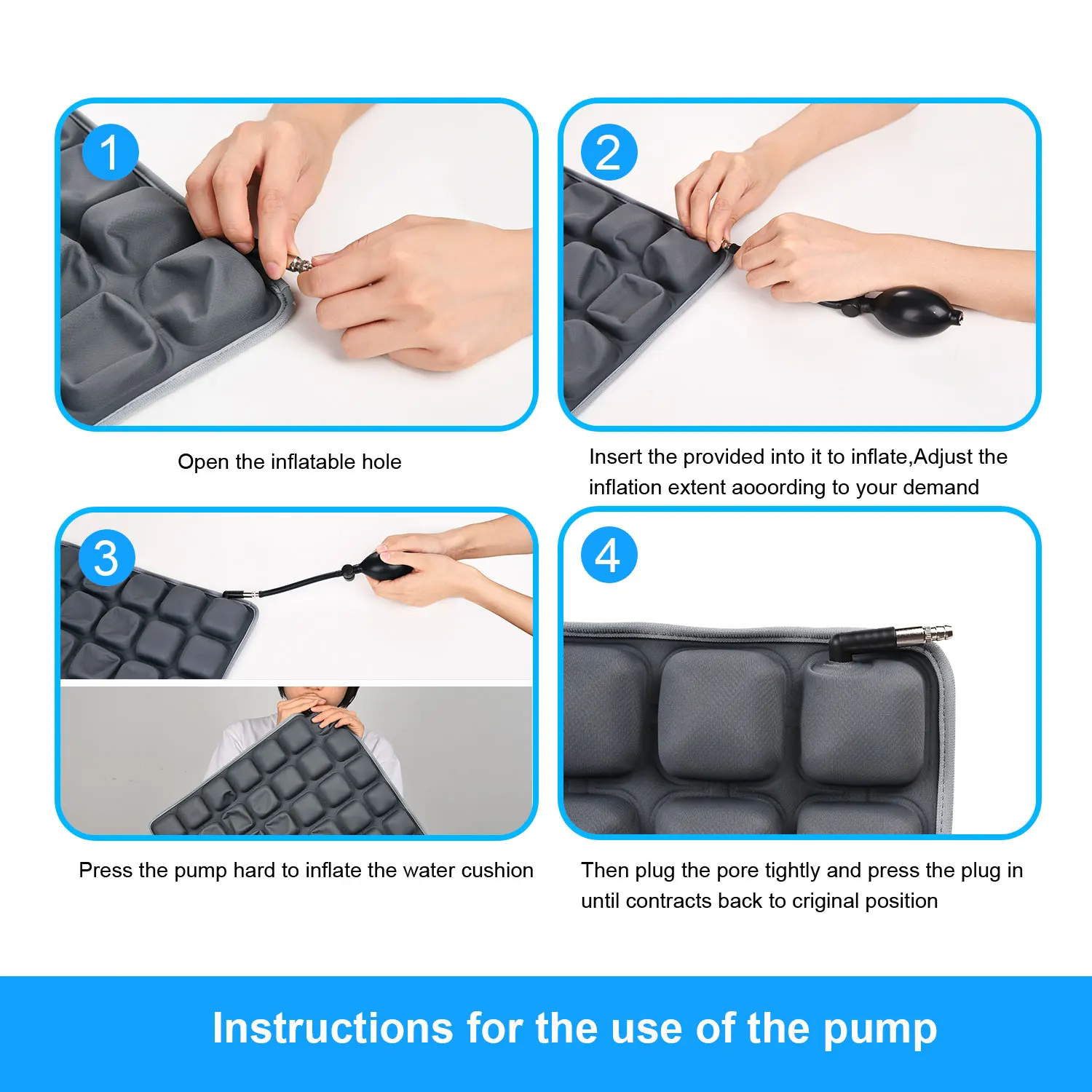 Air Seat Cushion Inflatable for wheelchair mobility scooter Car Seat Office Chair Pad Anti Pain Pressure seat cushion