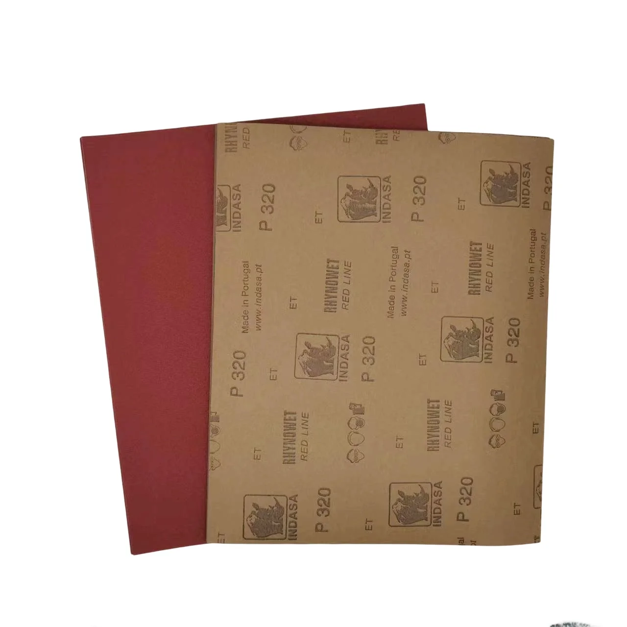 INDASA rhynowet red line abrasive sand paper red aluminium oxide brown waterproof sandpaper