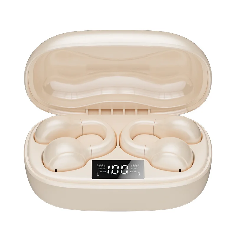 Bluetooth Headset Ear Clip Private Mold Digital Display Ear Clip Wireless Headset tws Not in Ear New audifonos bluetooth