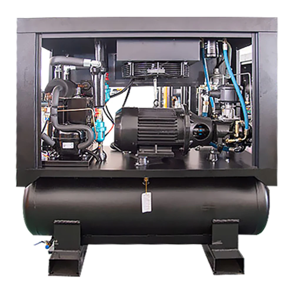 Direct drive all-in-one 2.2kw 3HP 5.5kw 7HP 7.5kw 10HP 11kw 15kw 8bar 16bar rotary silent electric screw air compressor