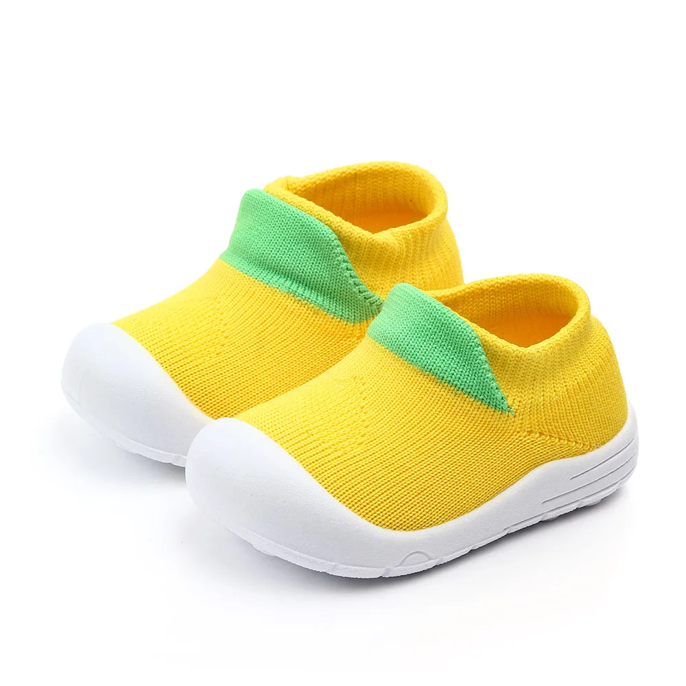 Pure Color Latest Baby Sock Shoes Kids Baby Prewalker Shoes