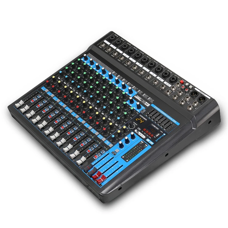 Low Price 12 Channel Dj Audio Mixer Professional 24 DSP Effectors Digital Audio Mixer