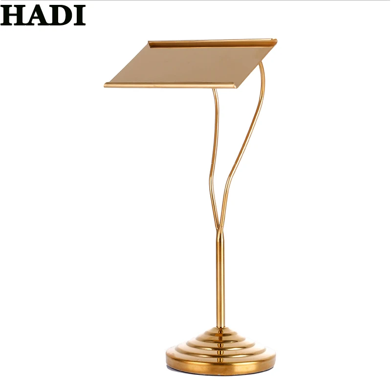 HADI Luxury Gold Plated Stainless Steel Wedding Table Top Wholesale Sale Hotels-for Wedding Table Numbers Buffet Tags Card