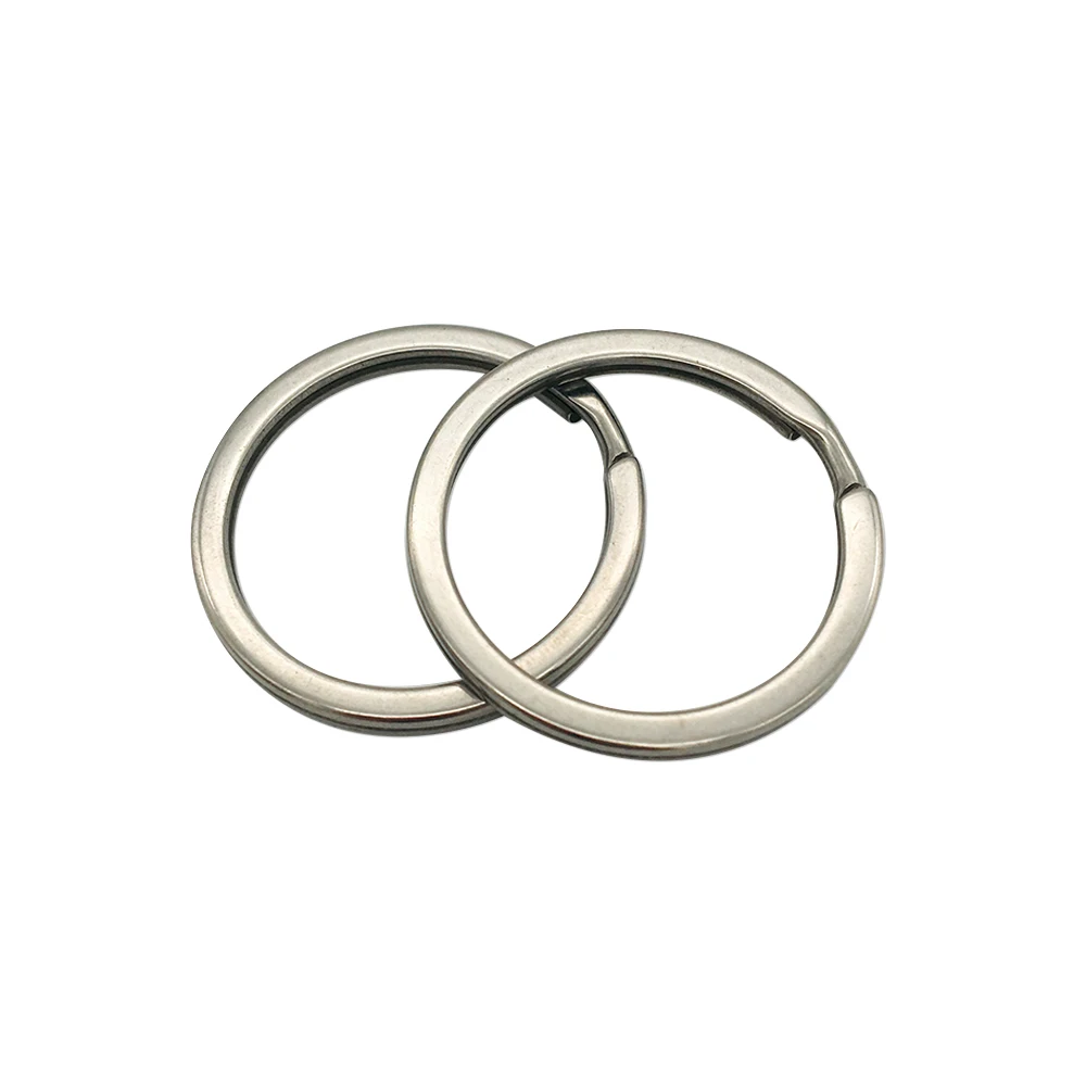 Stainless Diameter 28mm Flat Circular Keyring