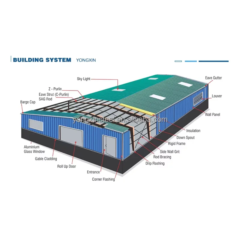 Custom Steel Structure Shed Fabrication Design Metal Steel Structure Warehouse Made In China