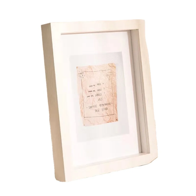 Decoration Art  High quality Custom  square DIY wooden shadow boxes photo frames with Plexiglass with logo