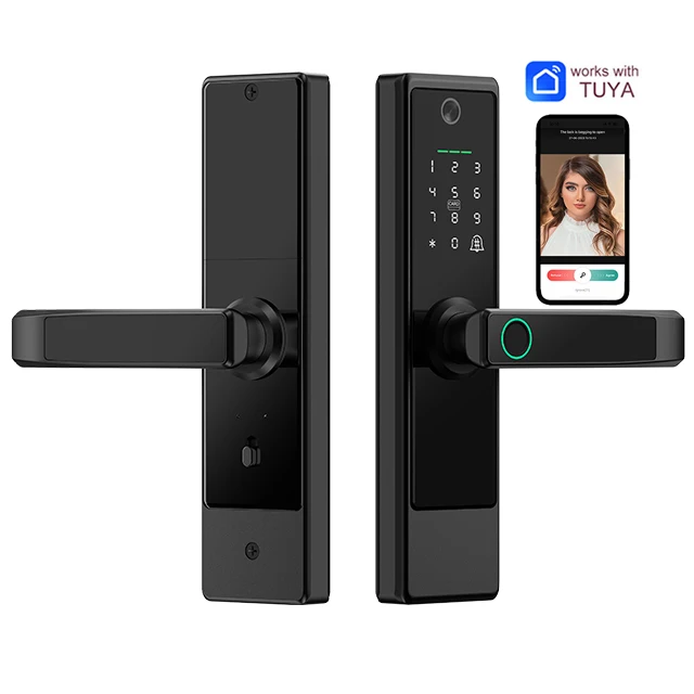 Fechadura Com Digital Door Bell Door Lock With Camera Smart Tuya Electronic Lock