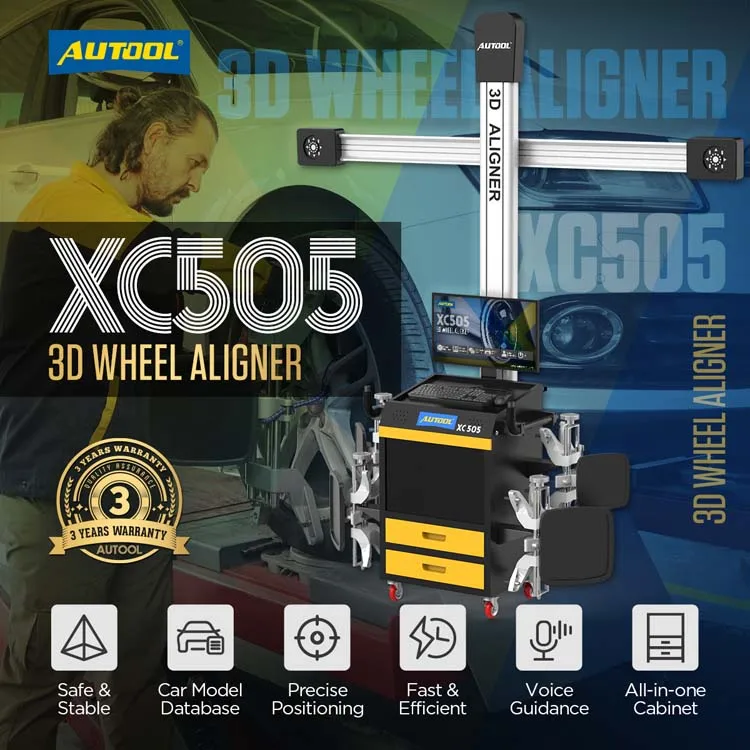 Wholesale Autool XC505 Hd Display 220V Automotive Car Wheel Alignment Machine 3D Wheel Tools
