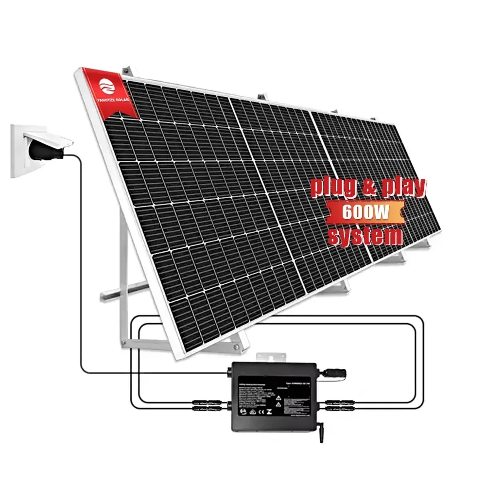 600W Balcony Solar Store System with Monocrystalline Silicon Solar Panel Lithium Ion Battery