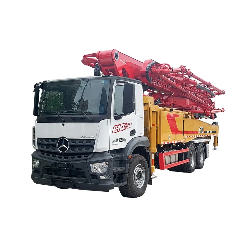 Wholesale exporter 57m trailer concrete pump truck HB58V for sale
