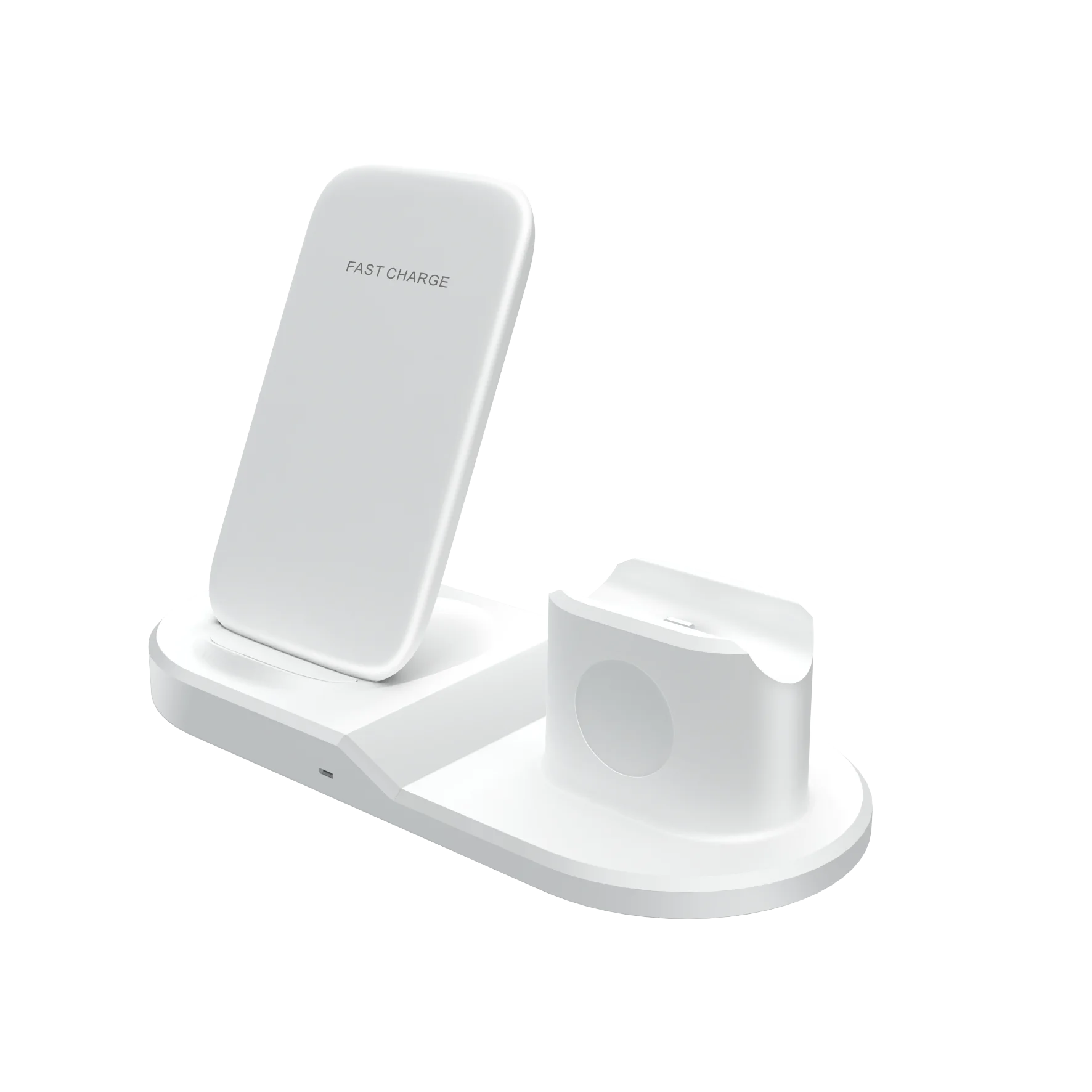 Detachable Fast Qi Multi-functional Phone Wireless Charging Stand Station Dock Wireless Charger for Mobile 3 in 1 White Black