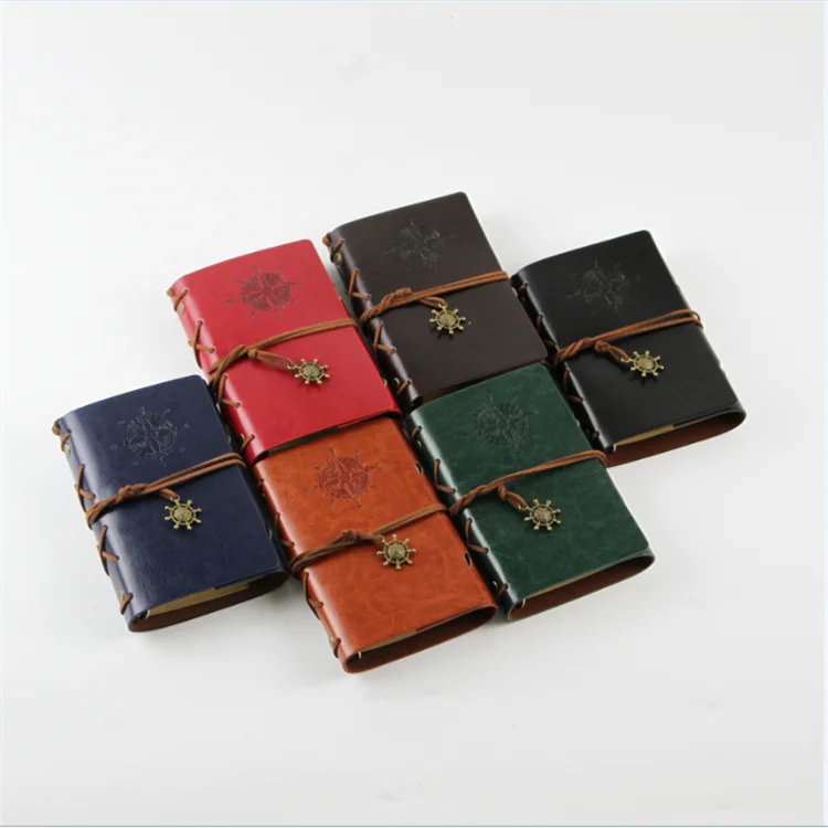 New style Vintage Pirate Anchors Notebook Leather Diary Notepad Loose