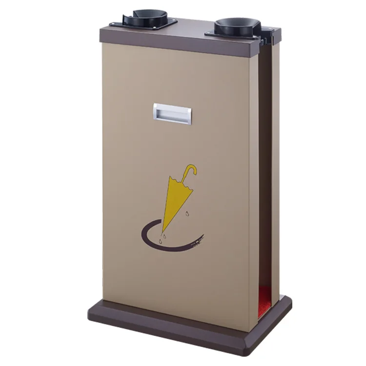 
 Автоматическая машина для упаковки зонтиков в лобби отеля  