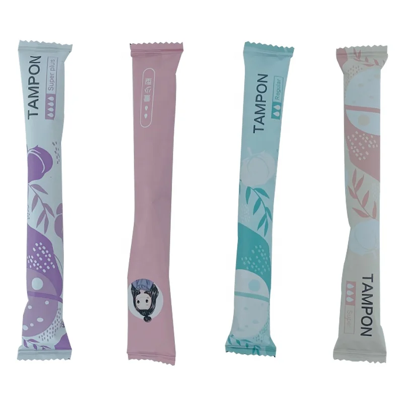 Professional Custom High Quality Disposable Soft Natural Cotton Women Tampons With Plastic Applicator