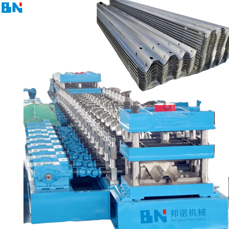 Steel Metal W Beam Road Safety Long Life Crash Barrier Highway Guardrail Roll making machine forming machine