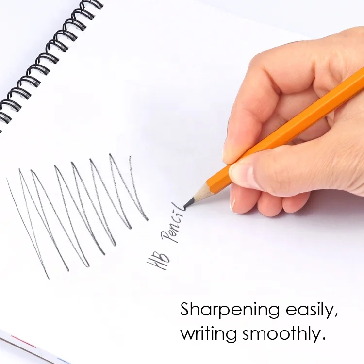 FOSKA Yellow Pencils with White Erasers Pre-sharpened Premium Drawing Sketch Graphite Pencils for Artists & Beginners