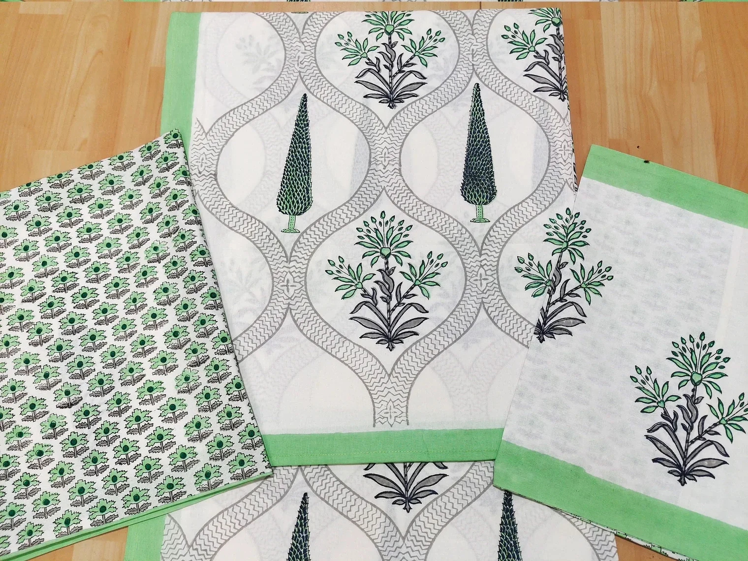 Indian Cotton Hand Block Print Bed Sheet Full Double Cotton Traditional Bed Cover Boho Bedding Set Bedspread