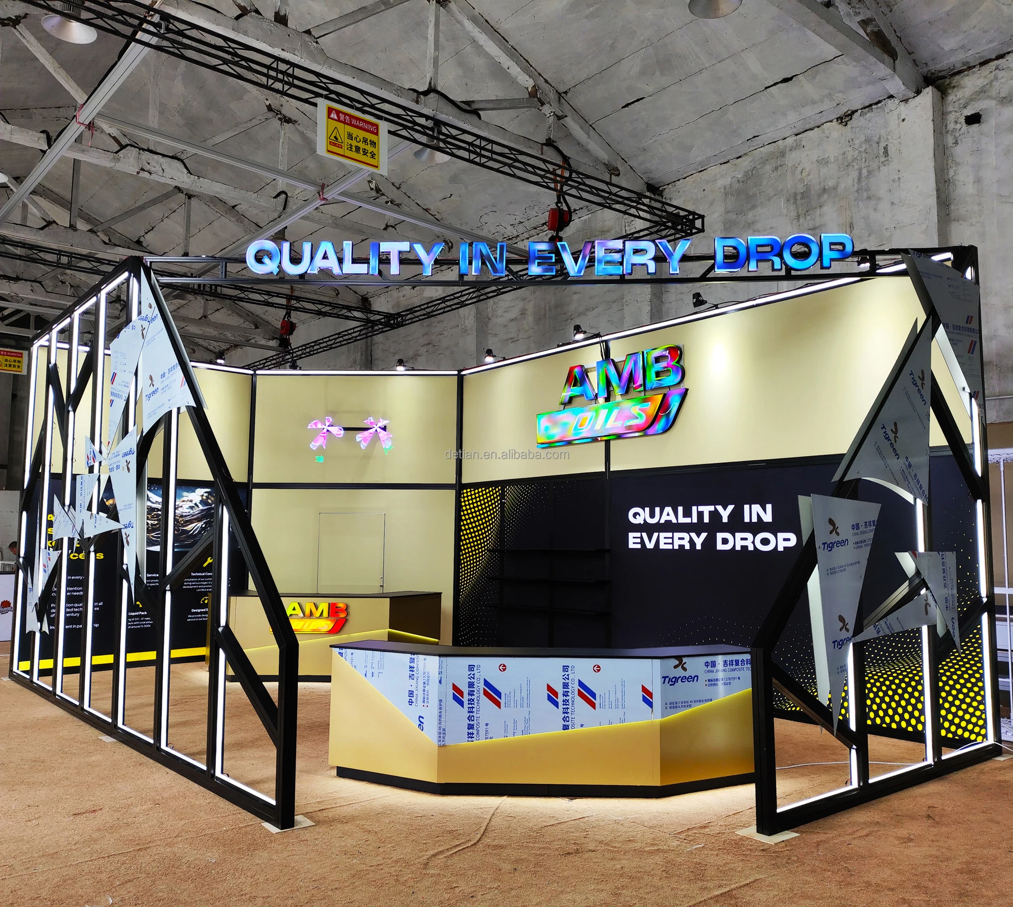 Detian Offer Exhibition Stand booth Trade Show Booth Aluminium Profile System Carton,wooden Booth Design, Manufacture