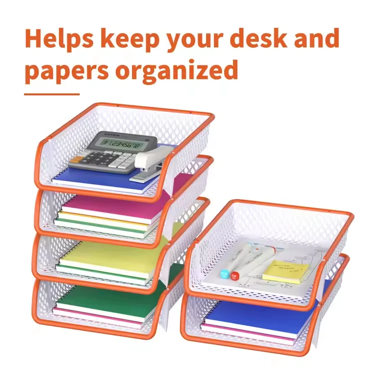 Made In China Quality White Simple Desktop Organizer Pp Material Durable File Storage Racks