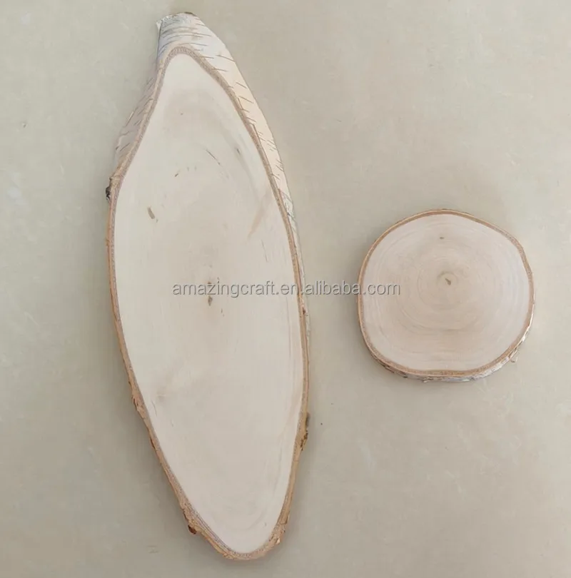 Wholesale Birch Basswood Log Slices Discs Tree Slab Ornament Sanded Smoothly Premium Quality